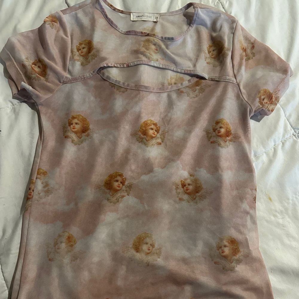 mesh angel shirt